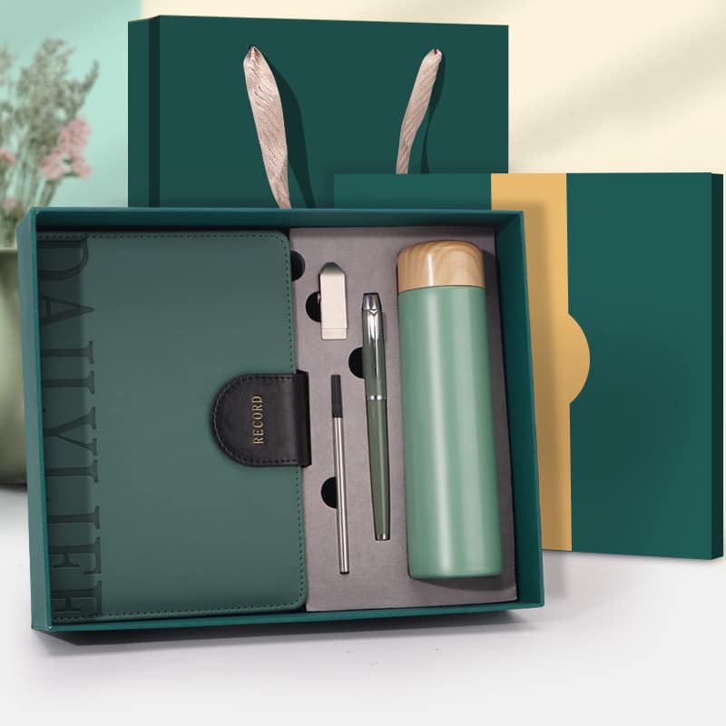 Custom logo/name notebook pen bottle set Cambodia