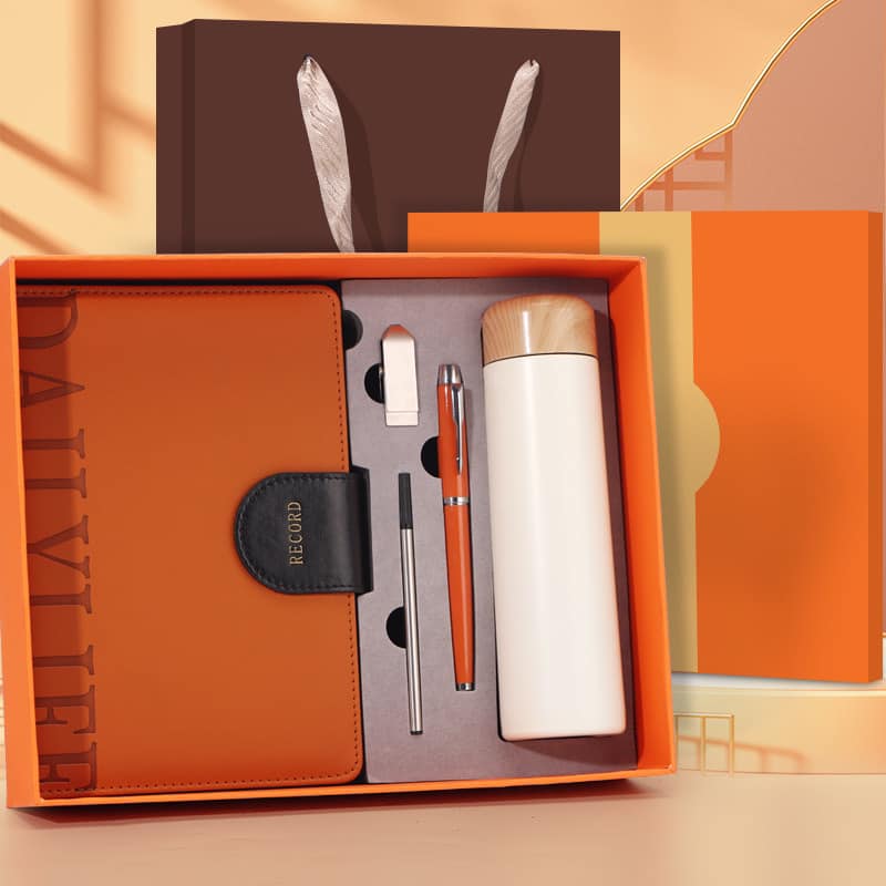 Custom logo/name notebook pen bottle set Cambodia