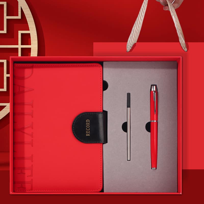 Custom logo/name notebook pen bottle set Cambodia