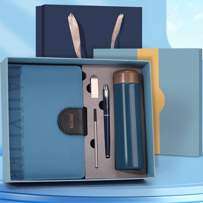 Custom logo/name notebook pen bottle set Cambodia