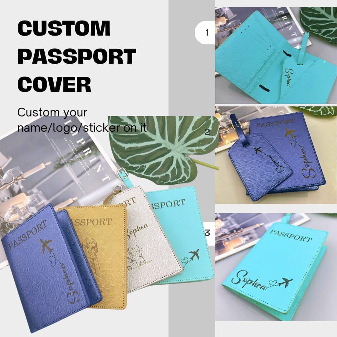 Custom logo/name passport cover pin set Cambodia
