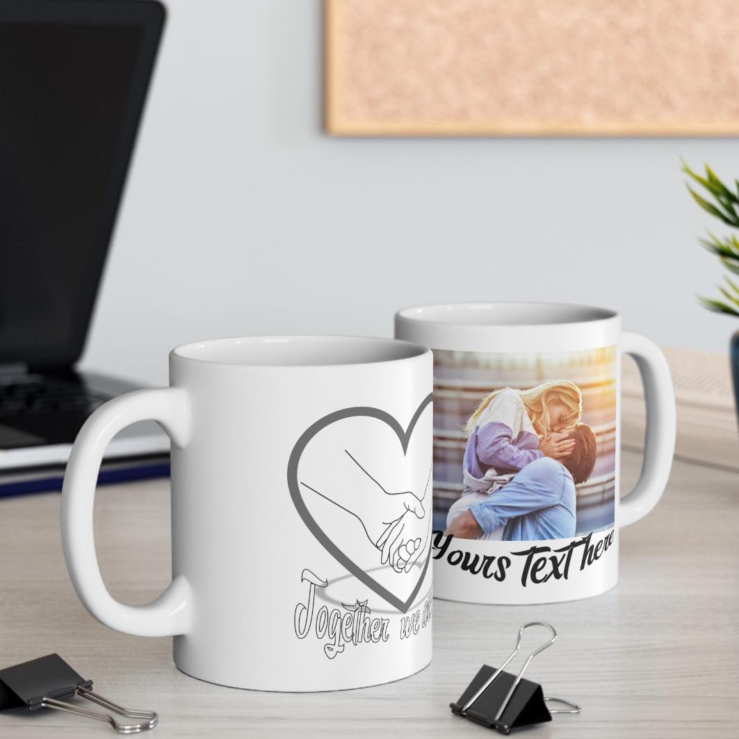 Custom your logo /photo mug white and black Cambodia