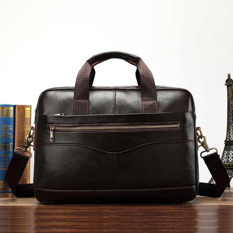 Custom logo/name leather briefcase folder business bag Cambodia