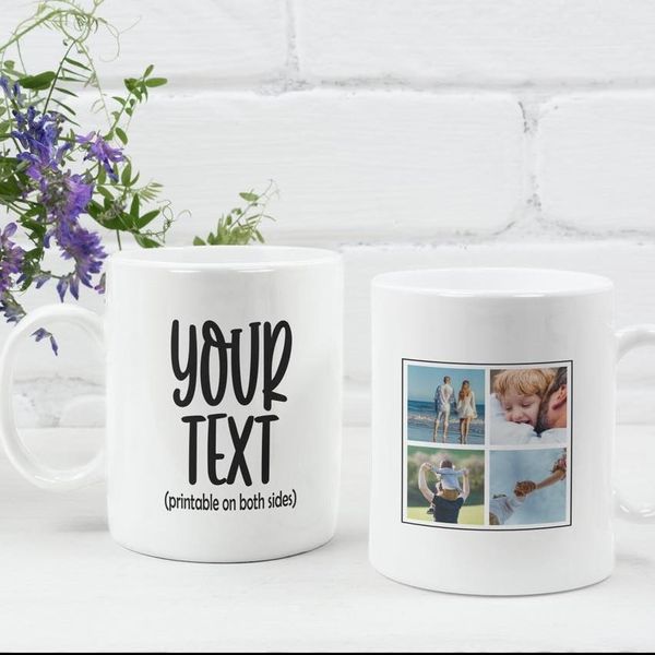 Custom your logo /photo mug white and black Cambodia