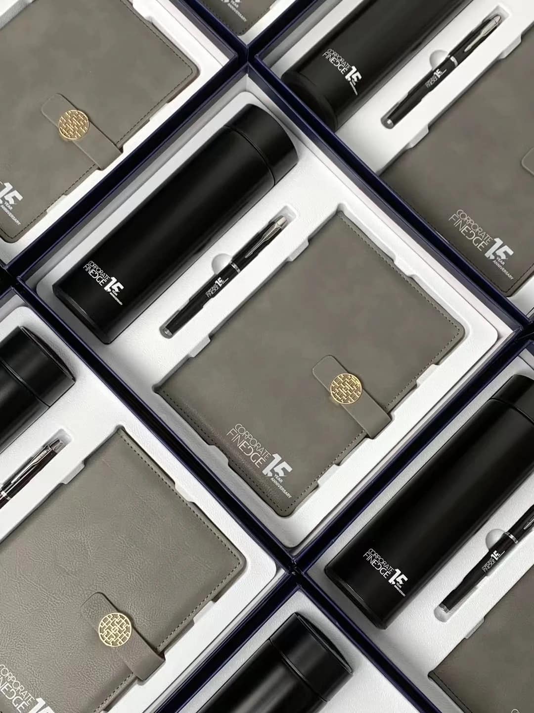 Custom your logo/name/sticker on notebook bottle pen set Cambodia