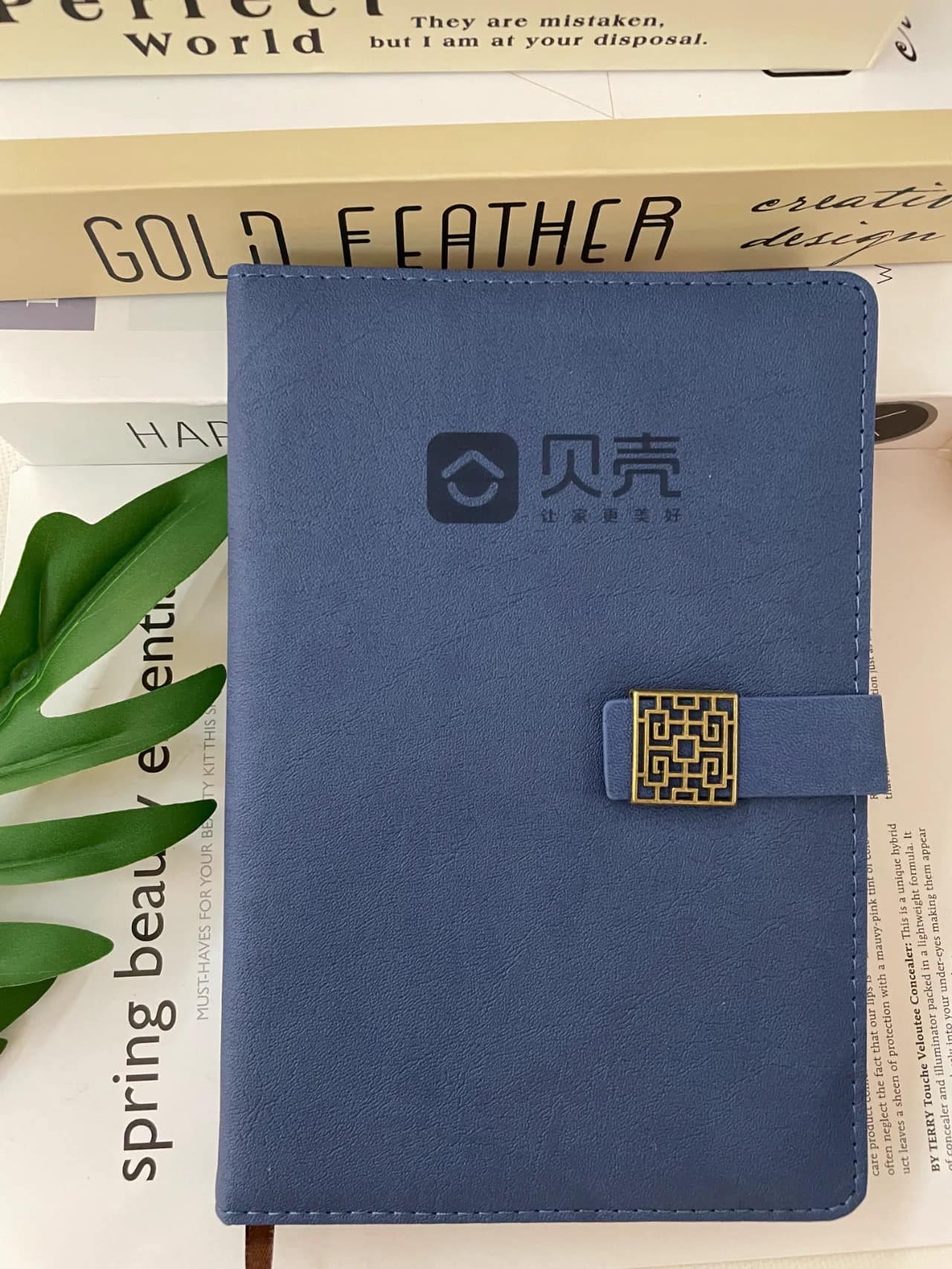 Custom your logo/name/sticker notebook pen bottle set Cambodia