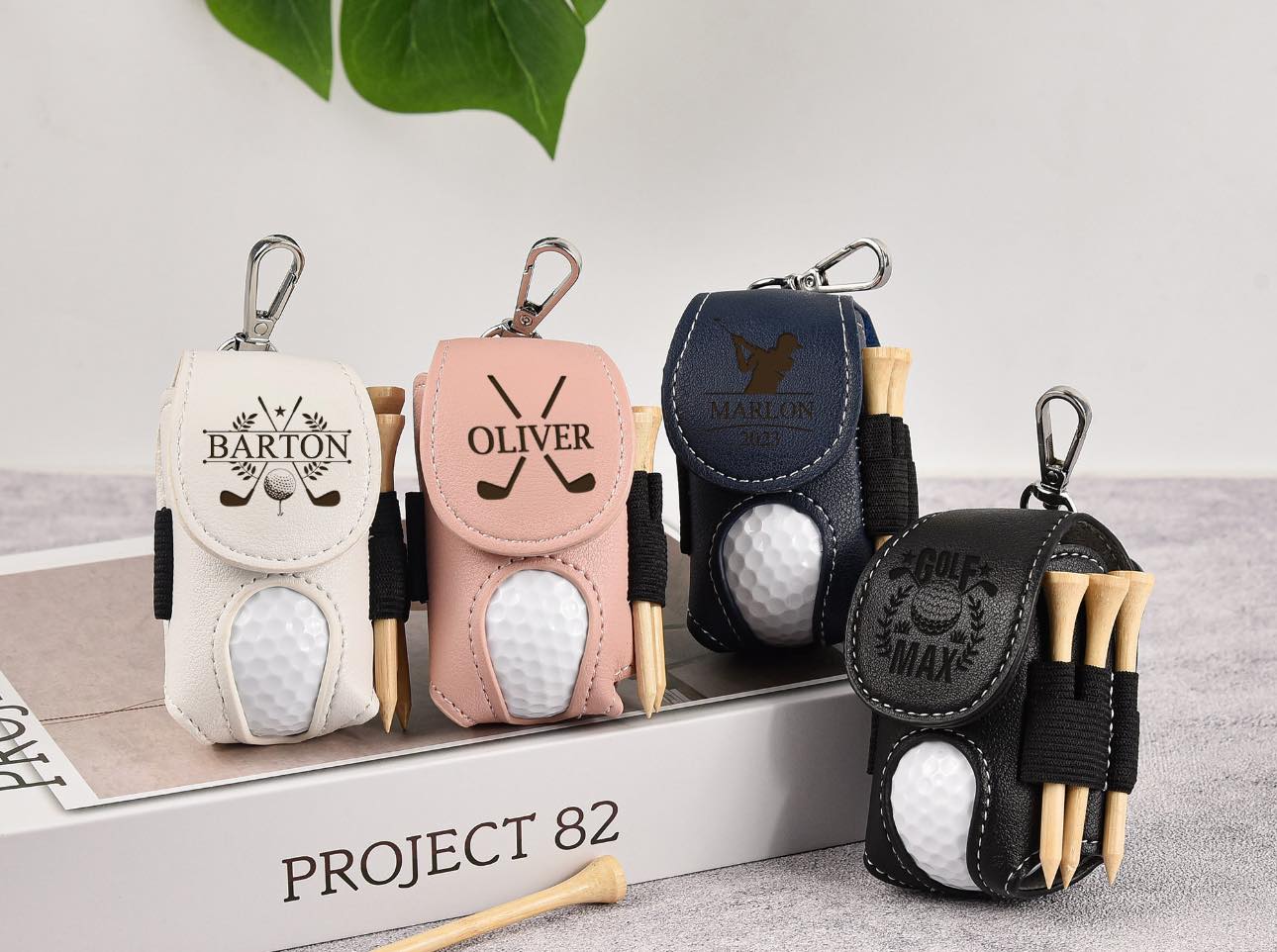 Custom your name /logo Golf Ball Bag, Stylish Pouch for Golf Balls, Tees Holder, Mini Golf Ball Holder, Leather Golf Travel Bag, Great Golf Gifts Cambodia