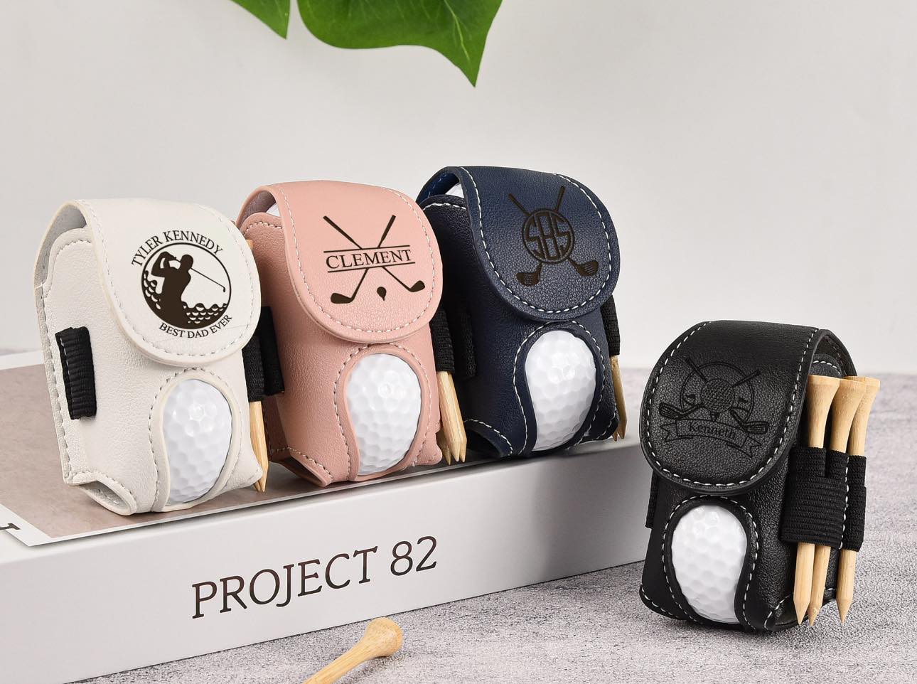 Custom your name /logo Golf Ball Bag, Stylish Pouch for Golf Balls, Tees Holder, Mini Golf Ball Holder, Leather Golf Travel Bag, Great Golf Gifts Cambodia