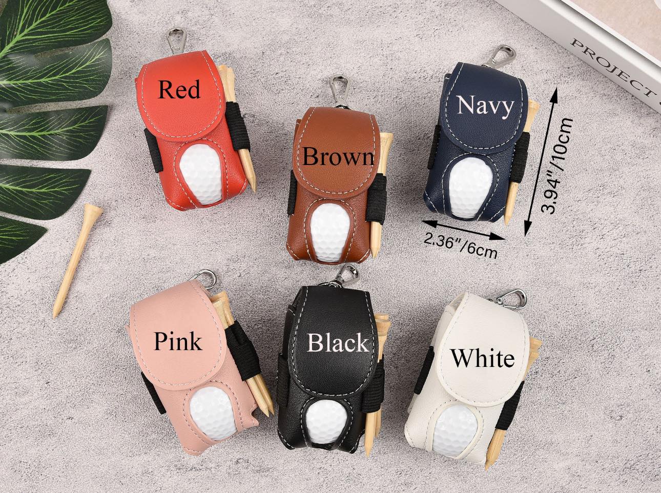 Custom your name /logo Golf Ball Bag, Stylish Pouch for Golf Balls, Tees Holder, Mini Golf Ball Holder, Leather Golf Travel Bag, Great Golf Gifts Cambodia