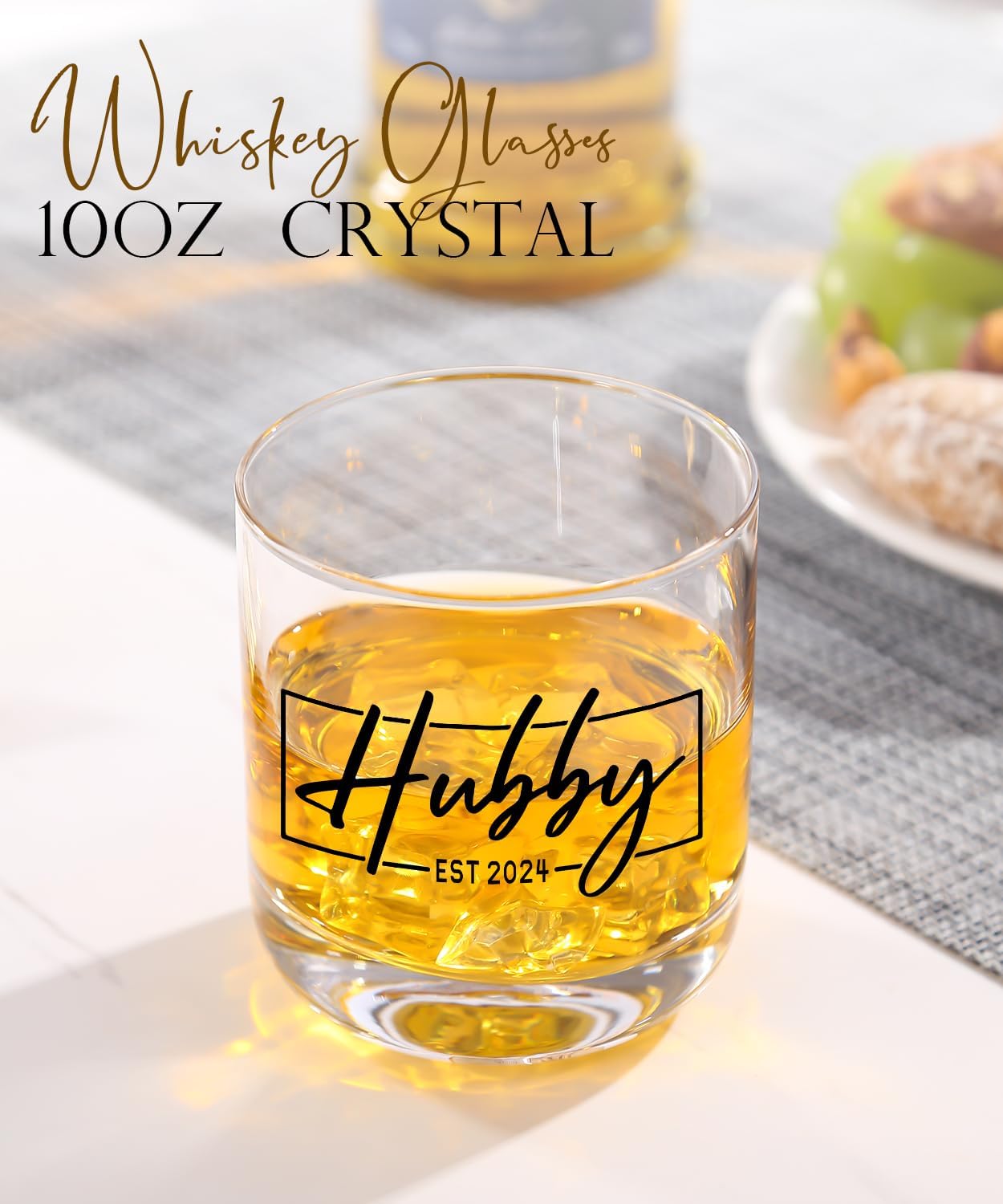 Wedding Gifts for Couples,Hubby & Wifey EST 2024 Wedding Glass Set,Bridal Shower Gifts,Unique Gift for Engagement,Wedding, Newly-Married Anniversary for Him Her Mother Father Cambodia