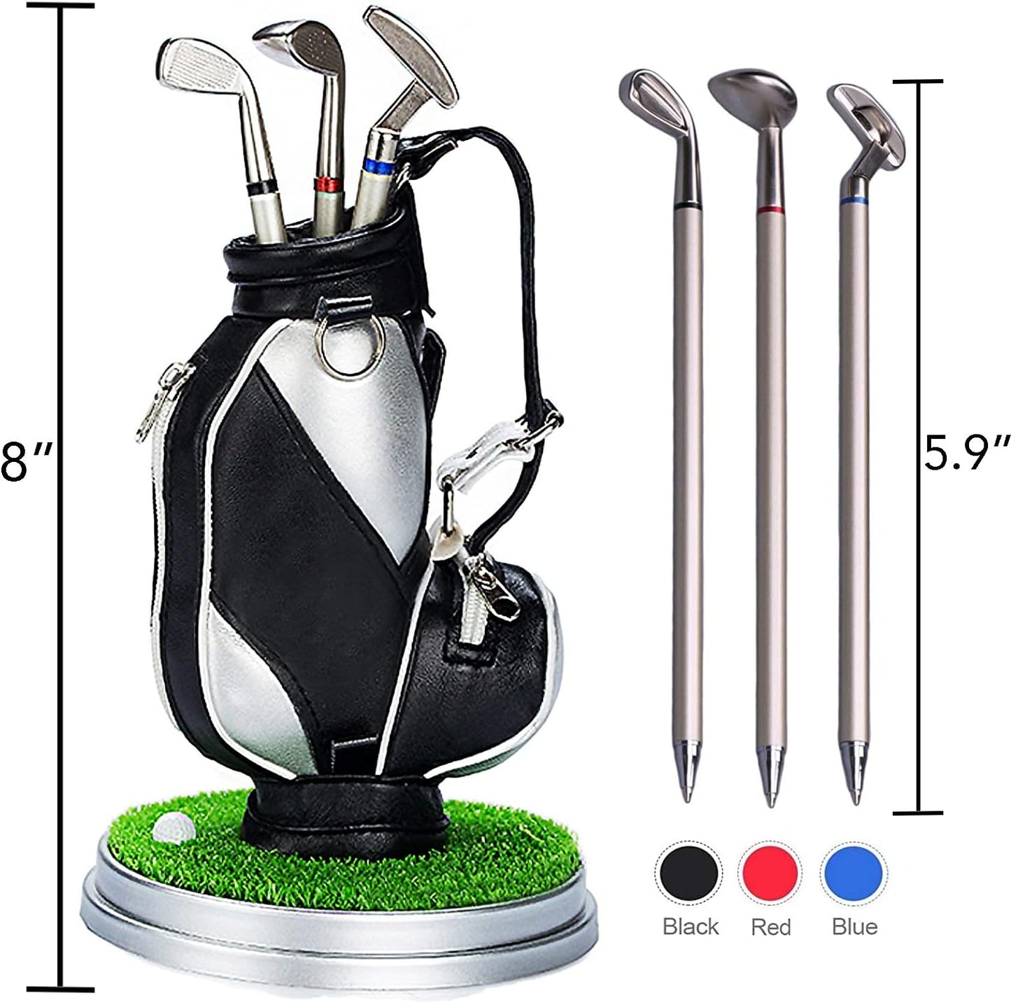 Golf Gifts for Men Golf Pen Holder Stocking Stuffers for Adults Men Golfers, Funny White Elephant Gifts for Adults Useful Unique Office Supplies Desk Accessories Decor Gadgets for Boss Dad Women Cambodia