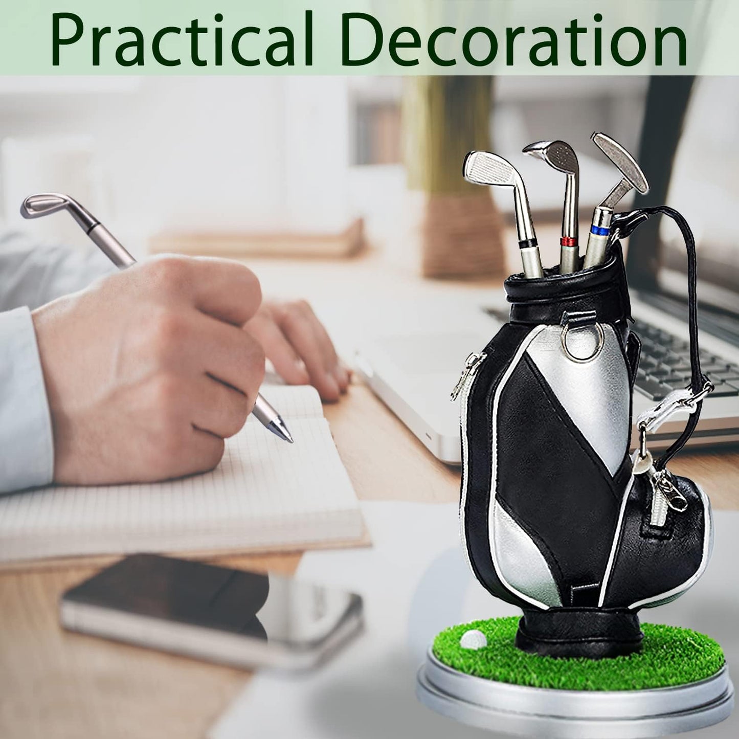 Golf Gifts for Men Golf Pen Holder Stocking Stuffers for Adults Men Golfers, Funny White Elephant Gifts for Adults Useful Unique Office Supplies Desk Accessories Decor Gadgets for Boss Dad Women Cambodia