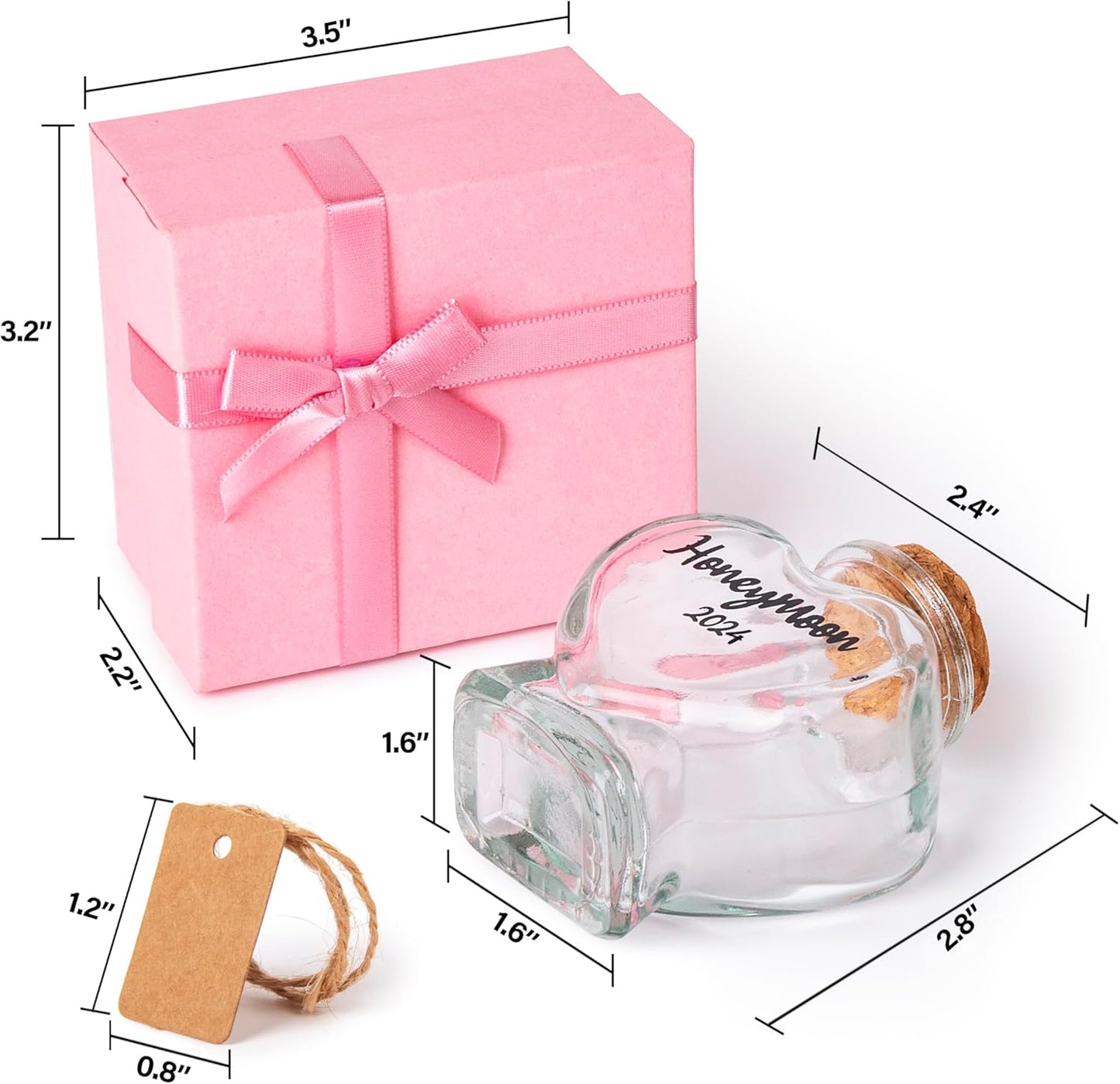 Honeymoon Sand Keepsake Jar 2024,Bridal Shower Gift, Wedding Gift, Engagement Gift, Honeymoon Gift, Travel Gift for Couples, Newlywed, Fiance(Gift Box Includes) - 40ml Glass Cambodia