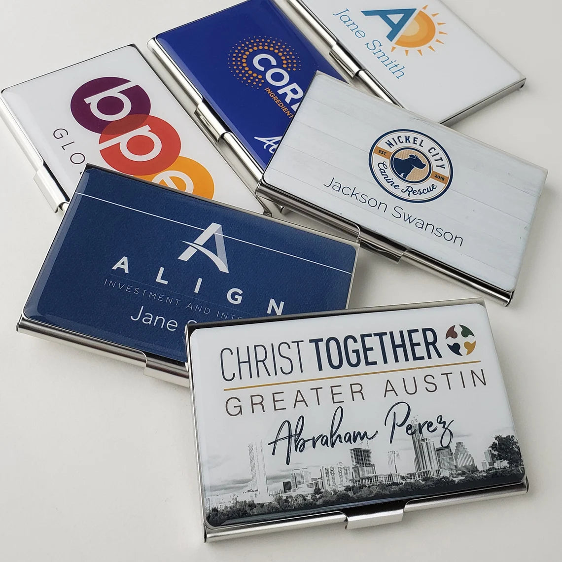 Custom Business Card Holder, Personalized Business Card Case, Employee Recognition, Credit Card Holder, Personalized Gift, Cambodia