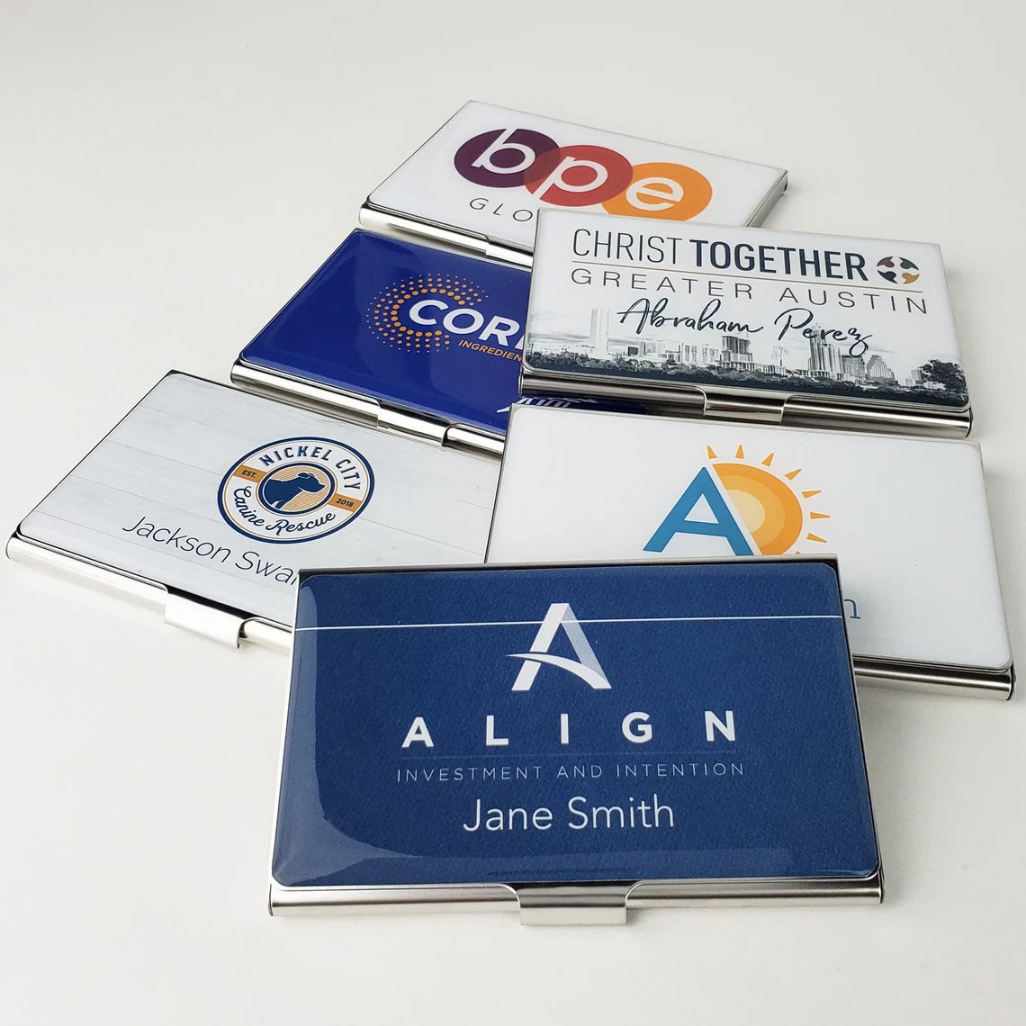 Custom Business Card Holder, Personalized Business Card Case, Employee Recognition, Credit Card Holder, Personalized Gift, Cambodia