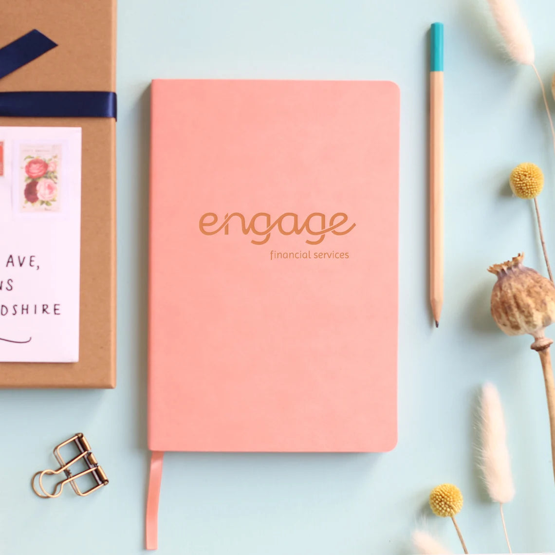 Personalised Your Logo Luxury Journal Notebook|Corporate gift|Branded business vegan leather stationery Cambodia