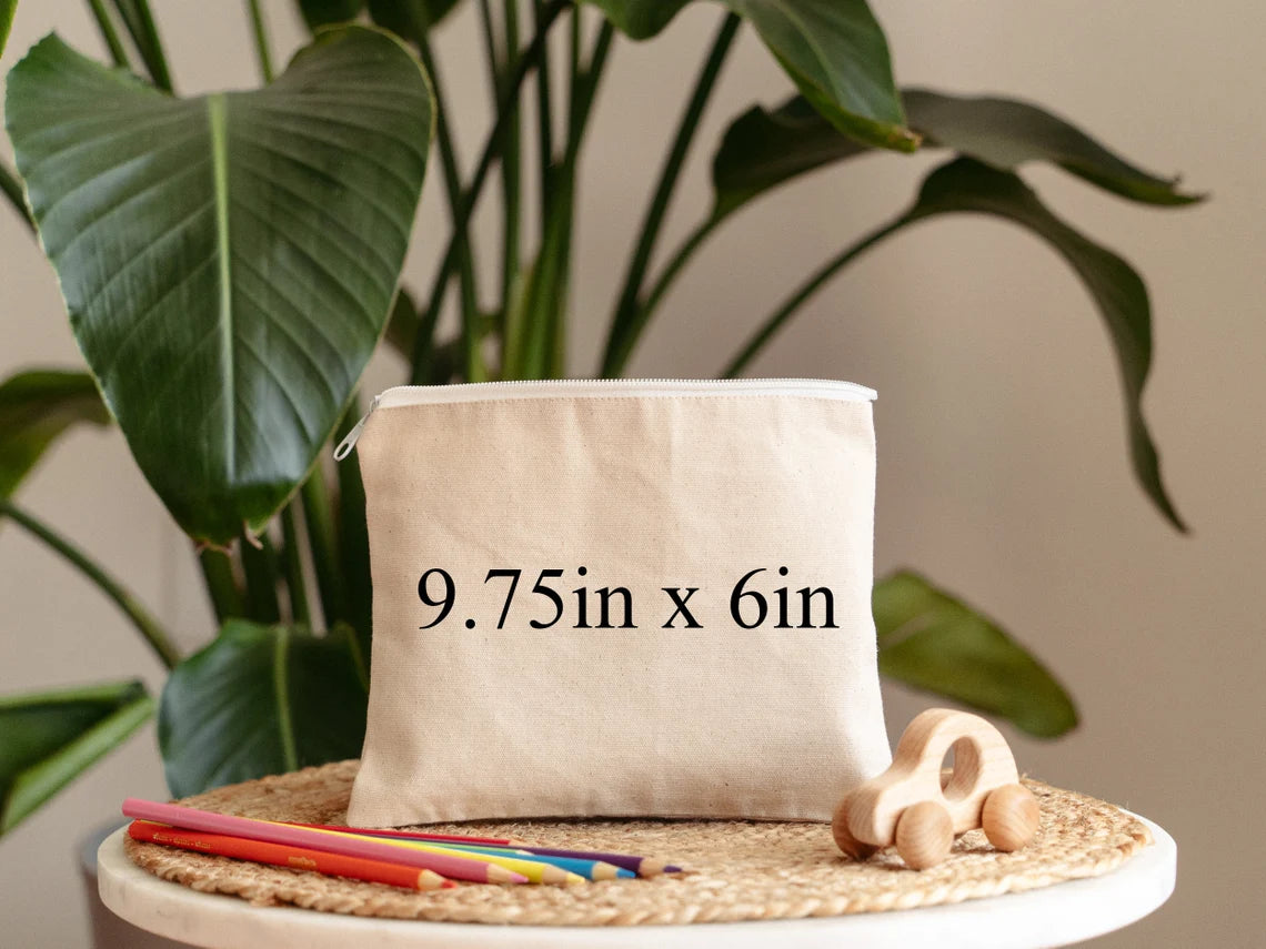 Custom Name Pencil Case Birthday Gift for kids, Canvas Birthday favor bag, Canvas Pouch, Children & Preschool Accessories, Zipper Pouch Cambodia