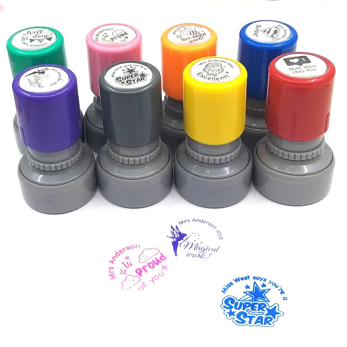 Custom teacher stamp, Unique design Teacher stamp. 64+ design. You pick ink color. Personalized name stamp, School classroom praise stamp. Cambodia
