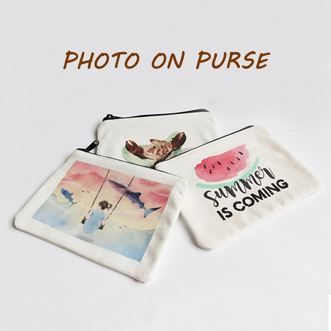 Custom Zip pouch photo cosmetic bag your photo zippered bag custom gift personalized gifts cheap photo gift your image photo zip pouch Cambodia