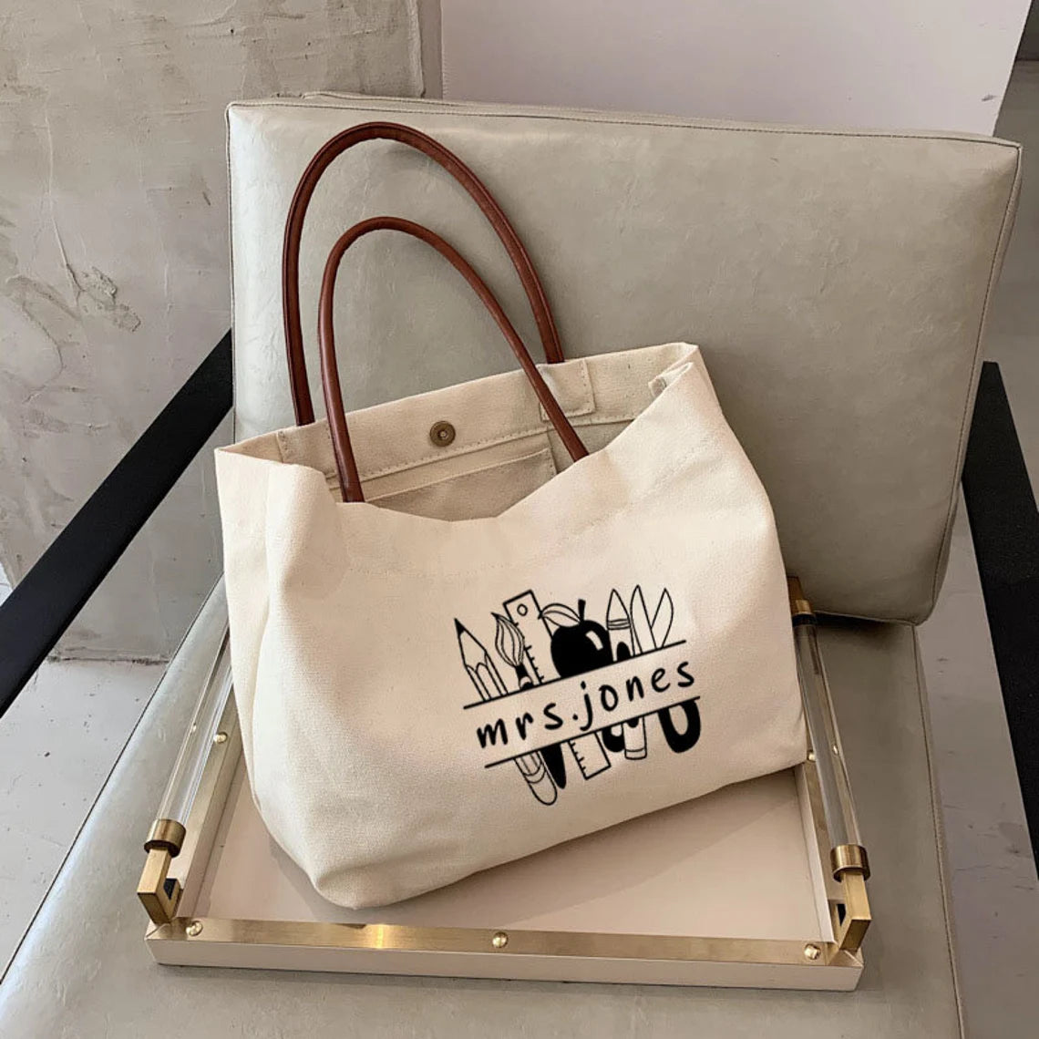 teacher gift -personalized teacher tote bag- art teacher appreciation gifts teacher tote bag Cambodia