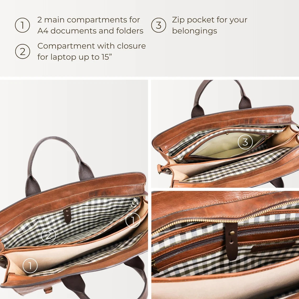 Large Messenger Bag for Men, Leather Briefcase, Genuine Leather Bag, 15 inch Laptop Bag, Shoulder Bag, Men's Satchel, Corporate Gift Cambodia