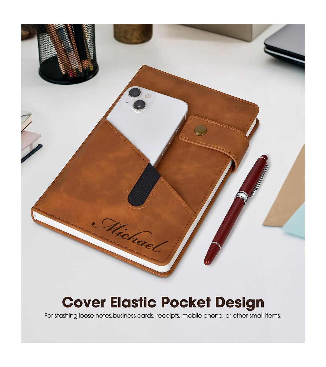 Personalized LEATHER JOURNAL for Men Women Notebook Cover Custom Engraved Gifts for Dad Mom Him Her Travel Graduation Teacher Birthday Cambodia