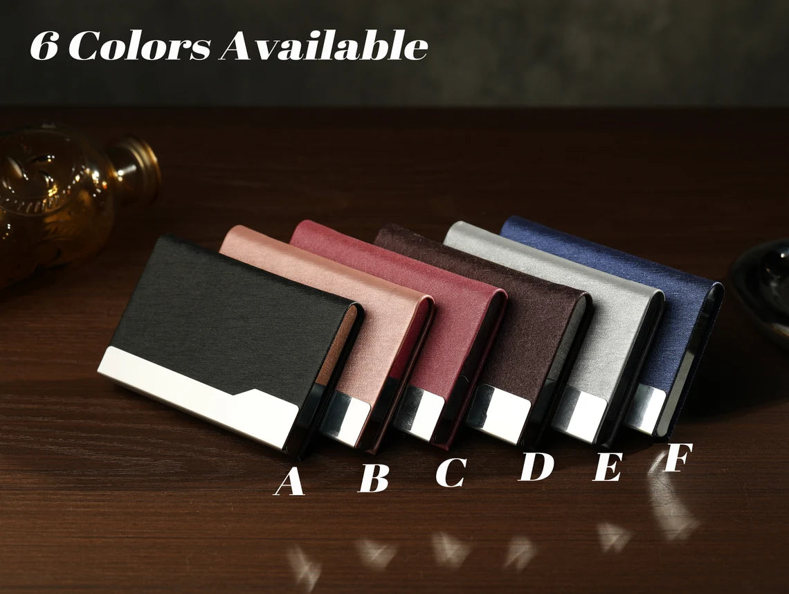Personalized Business Card Case, Leather Business Card Holder, Engraved Leather with Name, Corporate Gift, Businessman Gift, Office Gift Cambodia