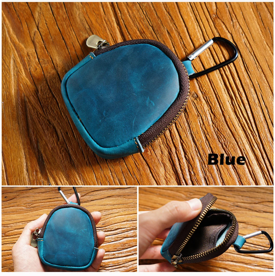 Personalized Small Leather Pouch for Women, Small Earphone Case, Leather Coin Pouch with Zipper, Mini Waist Bag Fanny Pack for Men Cambodia