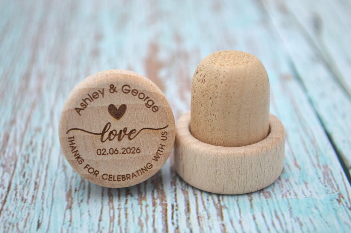 Custom Wine Corks | Custom Wood Wine Cork | Wine Corks | Wine Stoppers | Custom Wine Stopper | Bridal Shower Gift | Wedding Favors | Cork Cambodia