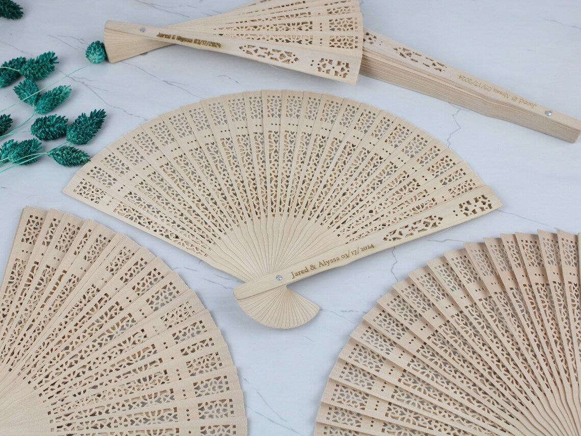 Bulk Wedding Fans Summer Unique Rustic Wedding Favors Personalized Favors For Guests in Bulk Custom Hand Fan Bridal Shower Favors Cambodia