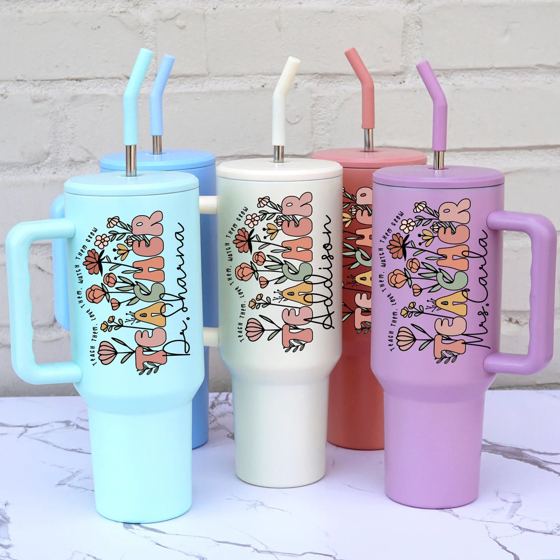 Teacher Appreciation Gift Bulk, Personalized Teacher 40oz Tumbler, Teacher Gift, Teacher Week, Back to School Gift, Thank You Gift Teacher Cambodia