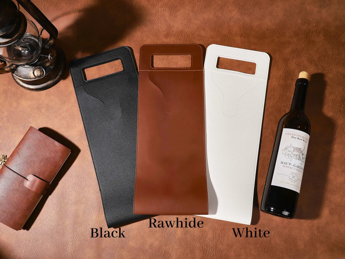 Custom PU Leather Engraved Wine Bag, Personalised Wine Holder, Personalized Wine Tote, Gifts for Wine Lovers, Housewarming Gift, Wedding Gift Cambodia