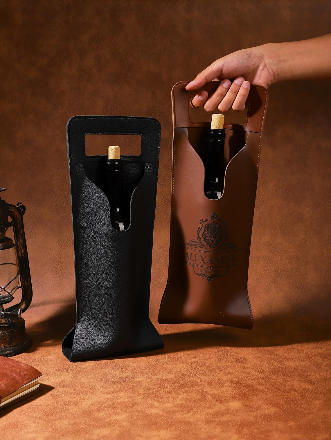 Custom PU Leather Engraved Wine Bag, Personalised Wine Holder, Personalized Wine Tote, Gifts for Wine Lovers, Housewarming Gift, Wedding Gift Cambodia