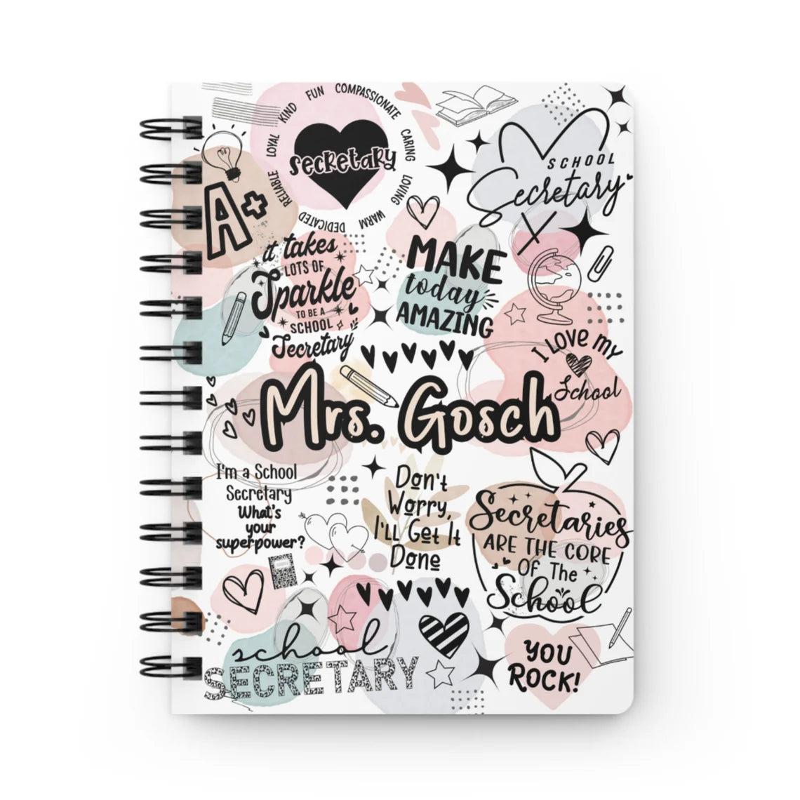 Custom School Secretary Gift Administrative Assistant Gift Appreciation Gift Inspirational and Motivational Notebook Back to School notebook Cambodia