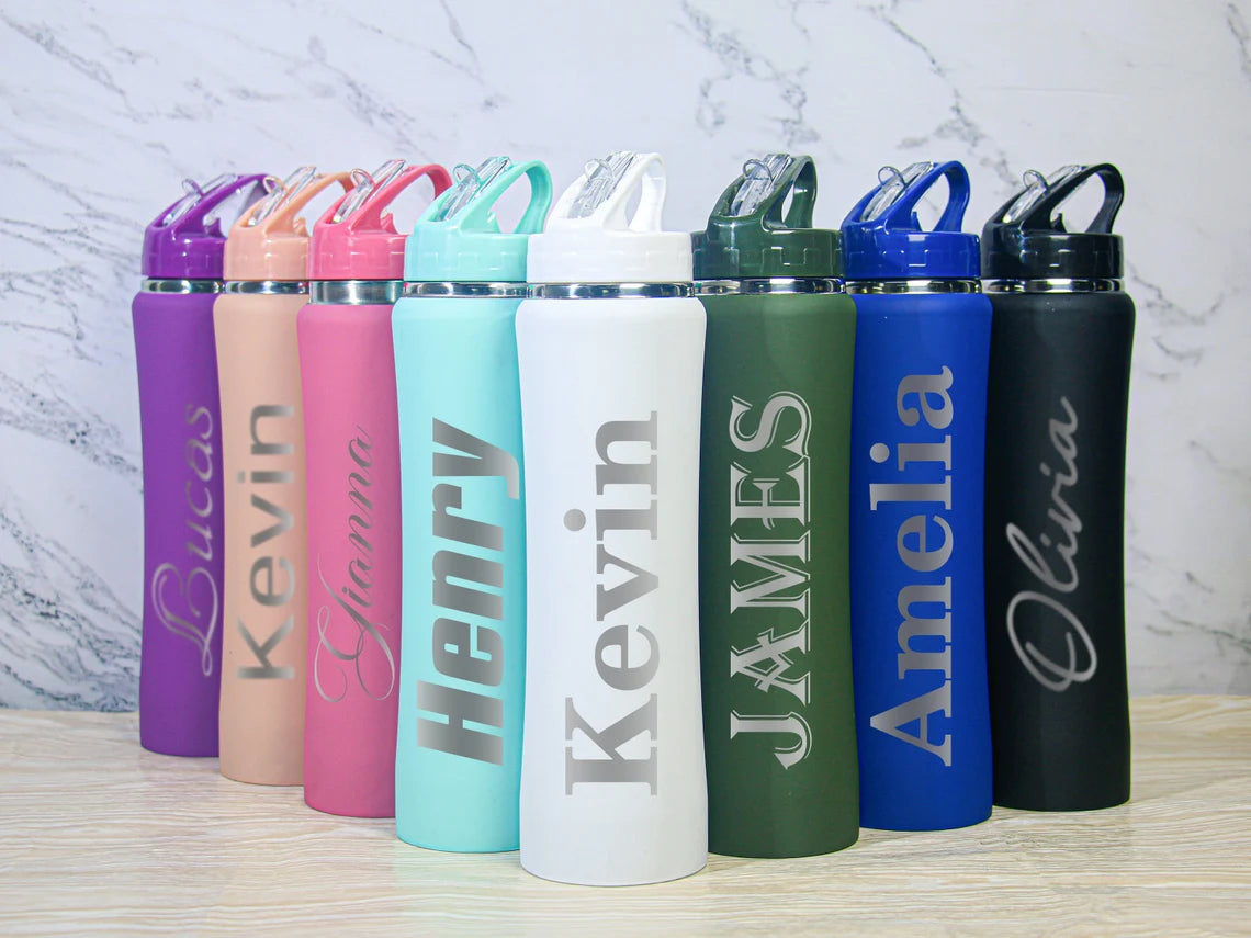 Personalized Engraved Water Bottle, Custom Name Bottle, Stainless Steel Tumbler, Insulated Water Bottle, Corporate Gift for Dad, Gym Bottle Cambodia