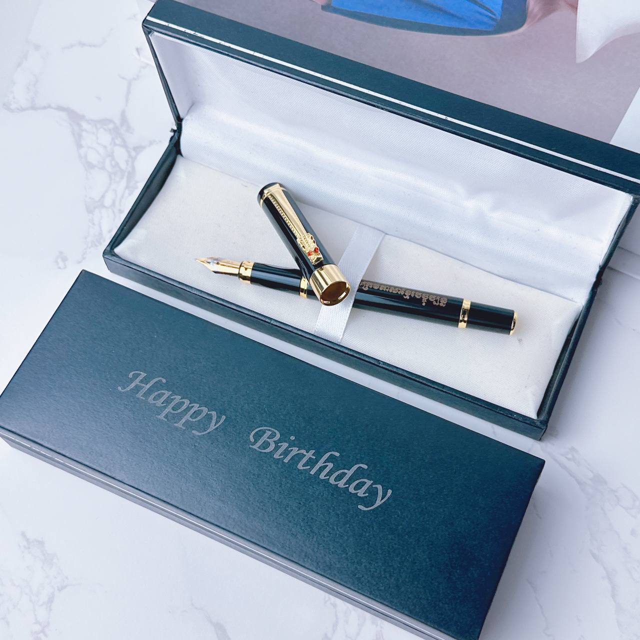 Custom logo/name/sticker pen set/fountain pen set