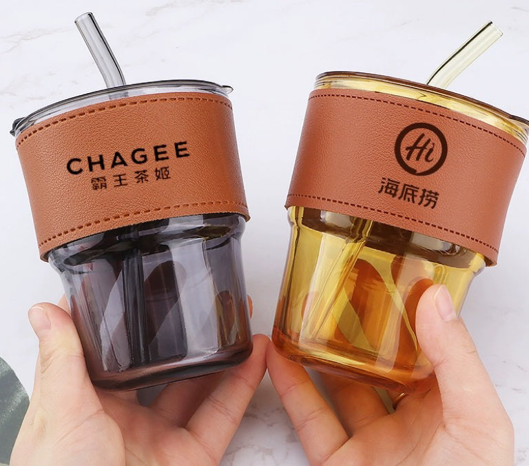 Custom logo/name/sticker glass cup 400ml Phnom Penh, Cambodia