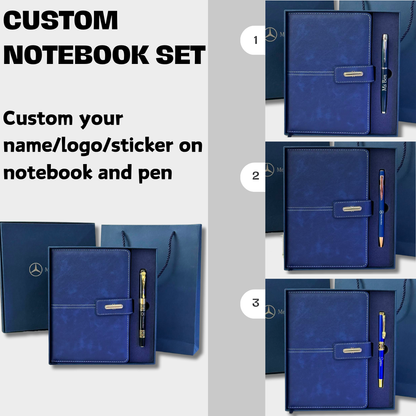 Personalized Leather Notebook Set, Custom Gift Set, Engraved Notebook, Corporate Gifts, Custom Graduation Gifts, Appreciation Gift Cambodia