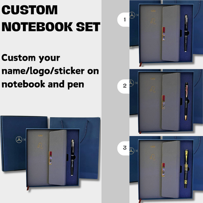 Personalized Leather Notebook Set, Custom Gift Set, Engraved Notebook, Corporate Gifts, Custom Graduation Gifts, Appreciation Gift Cambodia