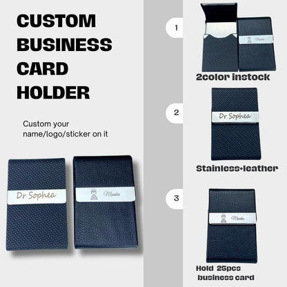 Custom logo/name business card holder Cambodia