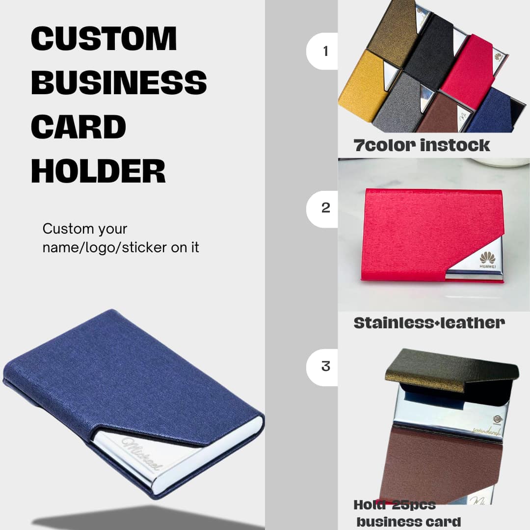 Custom logo/name business card holder Cambodia