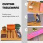Custom logo/name tableware spoon chopsticks fork table mat set Cambodia