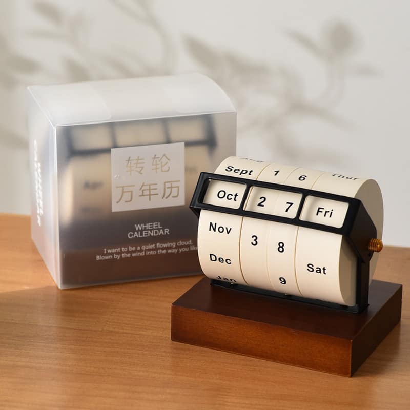Custom your name/logo/blessing words on wooden calendar Cambodia