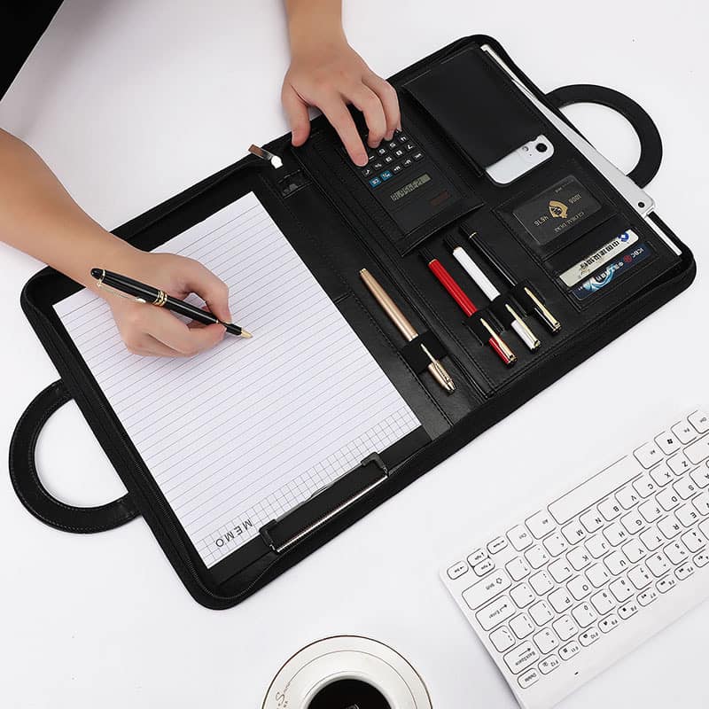 Custom your logo/name briefcase folder Cambodia