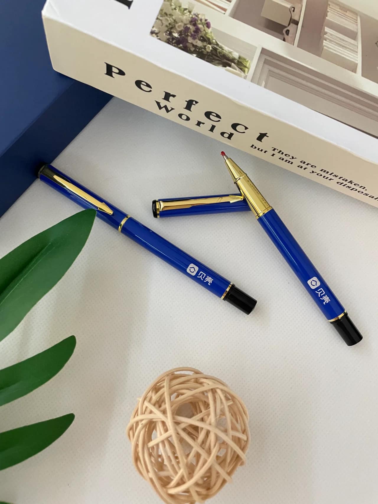 Custom your logo/name/sticker notebook pen bottle set Cambodia