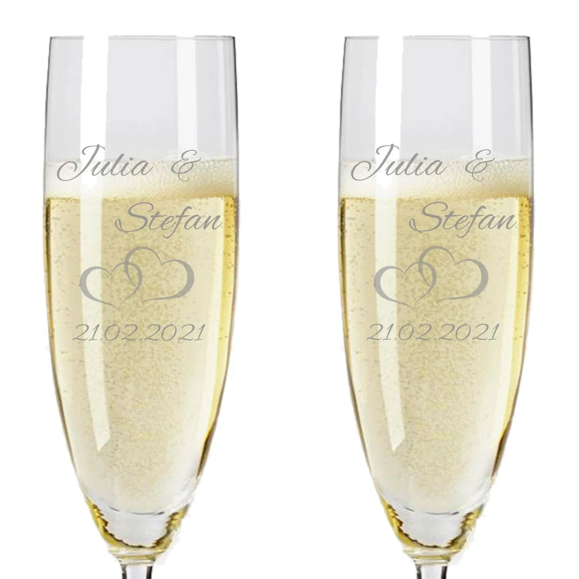 Pearhead Mr. & Mrs. Champagne Flute Set - Elegant His and Hers Wedding Toasting Glasses for Unforgettable Celebrations, Bridal Shower and Registry Idea, Tall Wine Glasses for Bride and Groom Cambodia