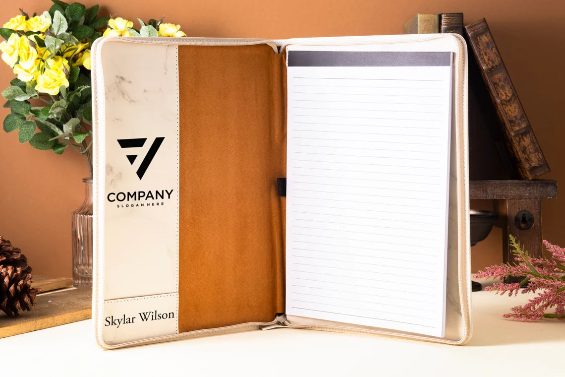 Personalized Business Portfolio, Business Gifts, Small Business Gifts, Personalized Journal, Corporate Gifts, Custom Leather Padfolio Cambodia