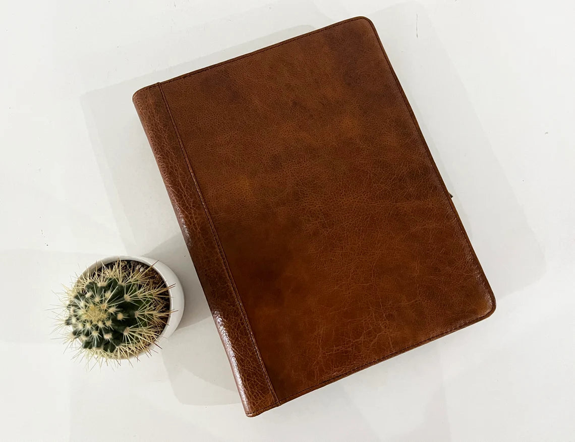 Personalized Leather Portfolio for Men, Custom Name&Logo Leather Padfolio, Business Portfolio with Tablet Holder, Gift for Graduation/Friend Cambodia
