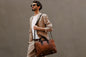 Large Messenger Bag for Men, Leather Briefcase, Genuine Leather Bag, 15 inch Laptop Bag, Shoulder Bag, Men's Satchel, Corporate Gift Cambodia