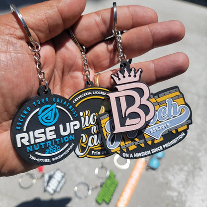 Personalized Keychain with Your Own Custom Logo and 3D Shape made of Rubber Material Promotional Gifts for Business, Events and Schools Cambodia